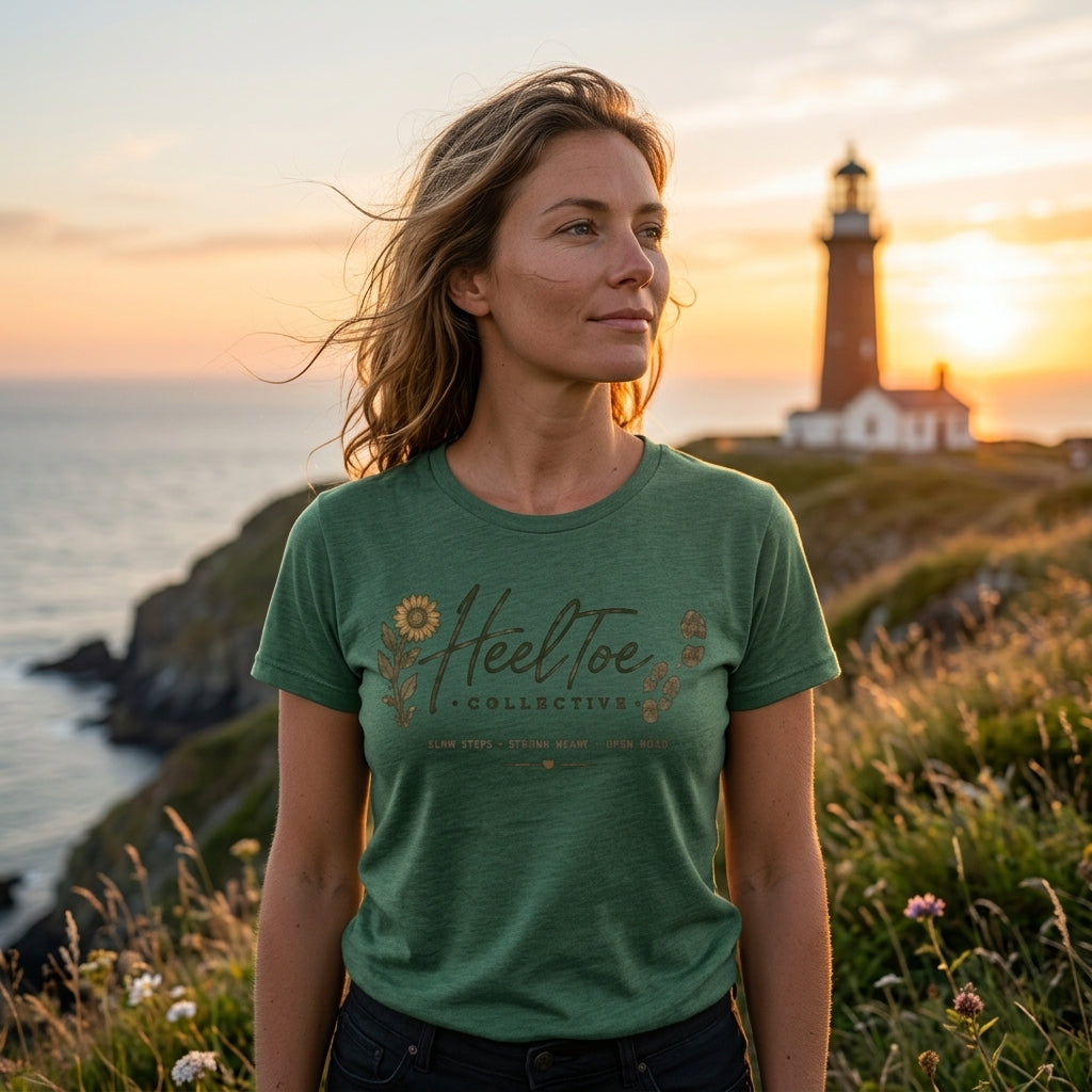 Slow Steps. Strong Heart. Open Road. T-shirt (Session 1: Trailhead)