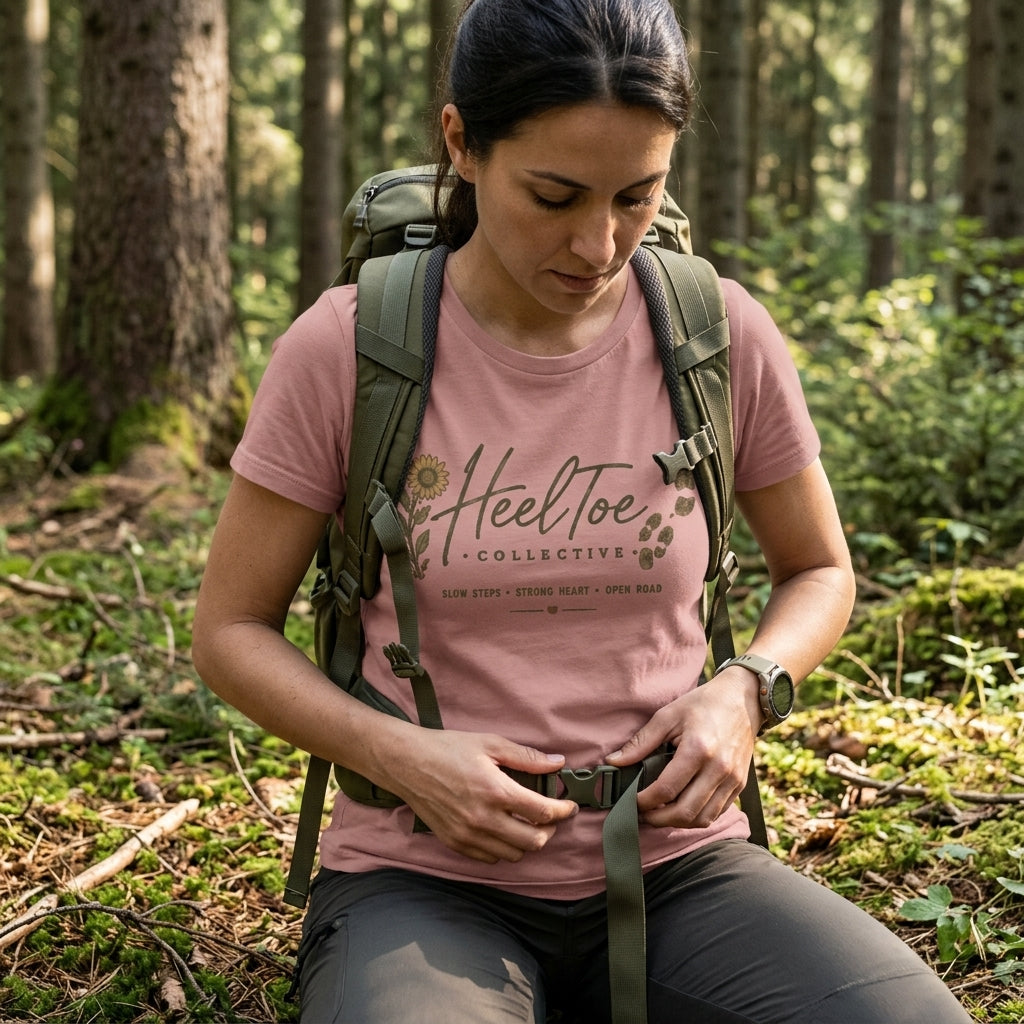 Slow Steps. Strong Heart. Open Road. T-shirt (Session 1: Trailhead)